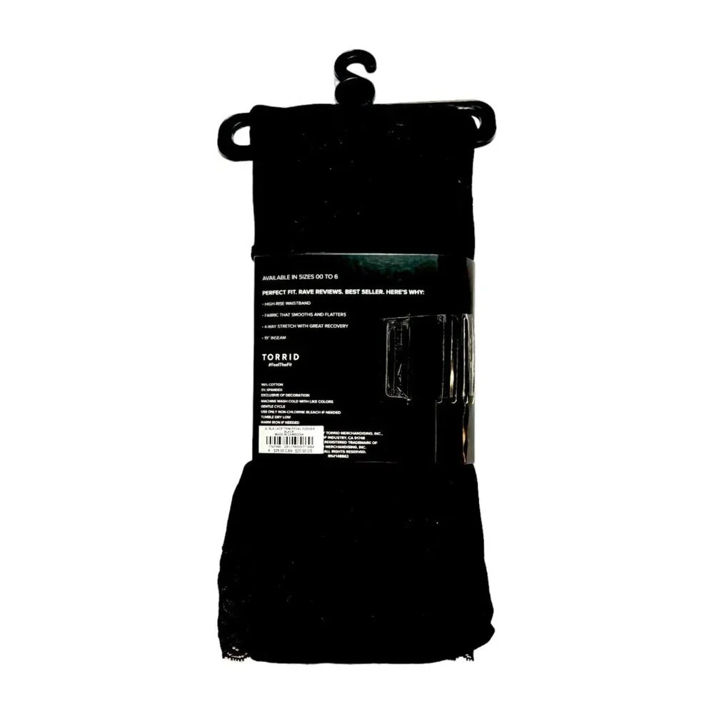 TORRID Elastic Waist Lace Trim Petal Pusher Leggings Plus Size 4X High Waist NEW - Picture 5 of 9